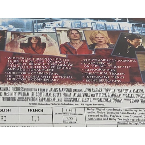 Identity (DVD, 2003, Special Edition) - Picture 3 of 6